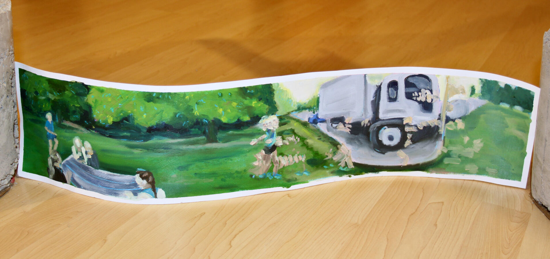 Running (panoramic view)